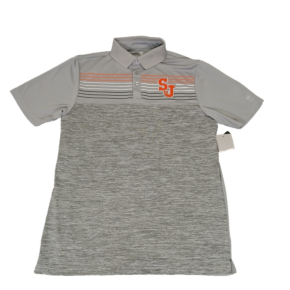 Colosseum Polo Shirt Mens Saint Joseph High School‎ Gray Size M Embroidered Logo